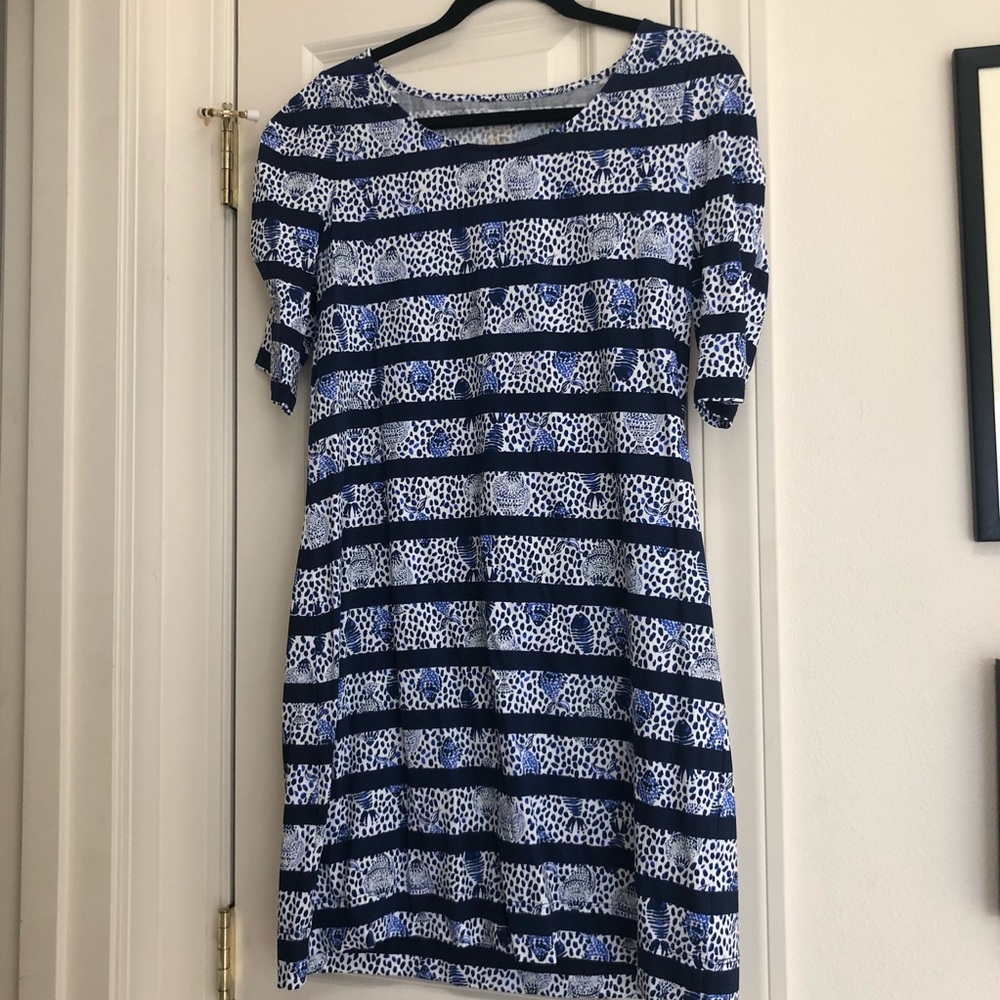 Lilly Pulitzer Elbow Sleeve Pima Cotton Dress M